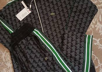 Komplet męski Lacoste Monogram - kolor czarny, rozmiar XL, topowy
