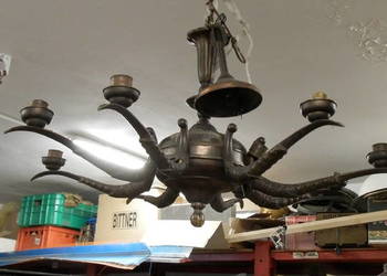 LAMPA  dużą mosiądz - ANTYK LATA 20 te XX w. oryginał