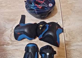 Ochraniacze z kaskiem na rolki lub rower SPIDER MAN