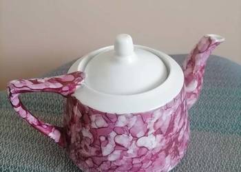 Dzbanek do herbaty marmurkowy Wałbrzych PRL