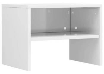 Szafka nocna biała wysoki połysk 40x30x30 cm WM-800075