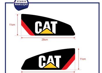 Naklejki CAT Caterpillar 2 szt ramię minikoparki Nalepka Grafika