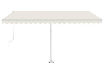 Ręcznie zwijana markiza z LED 400 x 350 cm kremowa WM-3069622