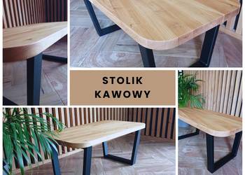 Stolik kawowy z naturalnego drewna dębowego