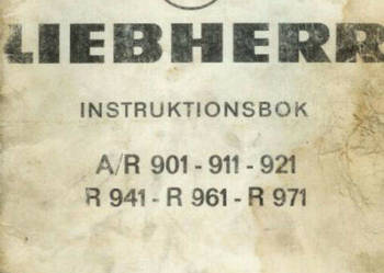 Liebherr A/R901, 911, 921, R941, 961, 971 instrukcja obsługi