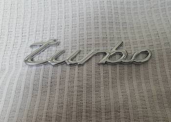 EMBLEMAT TURBO CHROMOWANY METALOWY DUŻY
