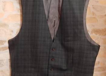 (XL) Woolblend/ Ekskluzywna kamizelka garniturowa z Londynu