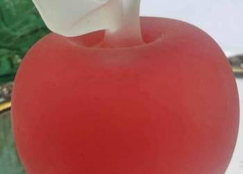 SZKŁO ARTYSTYCZNE*
MALINOWE JABŁUSZKO*MASYWNE, SZKLANE, DUŻE- 11,5 cm 
PRZ