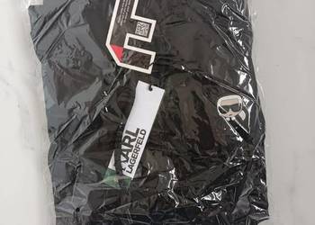 Bluza bawełniana, z kapturem Karla Lagerfelda - czarna XL, regular fit