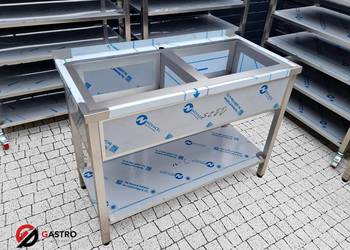 Zlew 2-komorowym spawany basen 1200x600x850 mm komora 300mm