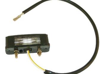 Lampa oświetlania tablicy rejestracyjnej, prostokątna czarna przykręcana z…