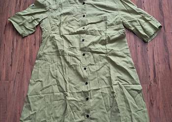 cienka zielona rozpinana sukienka, rozmiar z sukienki 2XL ale to raczej M,