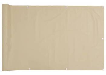 Parawan balkonowy z tkaniny oxford 90x600 cm beż（42335）