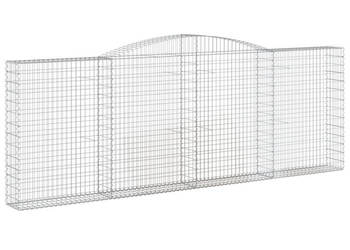 Kosze gabionowe 2 szt 400x30x140/160 cm galwanizowane żelazo WM-3146892