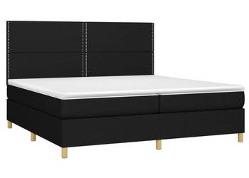 Łóżko z Materacem Kontynentalne Czarne Do Sypialni 200 x 200 cm WM-3135383