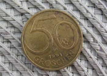 Austria 50 Groshen 1991r - Nieczyszczona