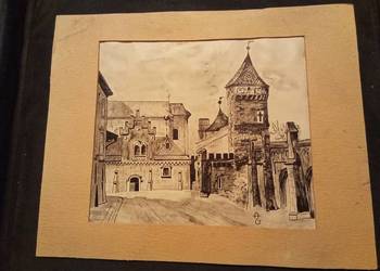 Kraków brama Floriańska szkic