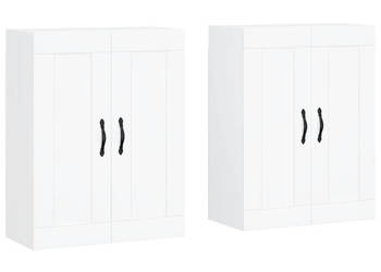 Wiszące szafki 2 szt. białe materiał drewnopochodny WM-3198009