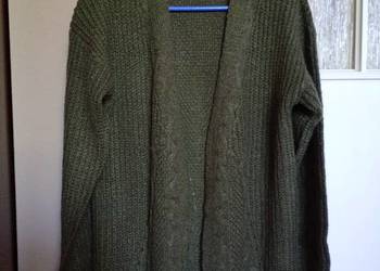 Sweter bez zapięcia (Kardigan) w kolorze ciemnej zgniłej zieleni