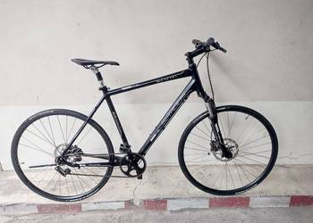 rower SINGLE SPEED, hamulce tarczowe hydr, alu, amortyzator, SLX