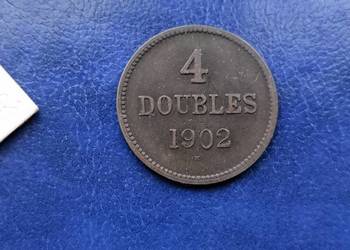 Stare monety 4 doubles 1902 Guernsey