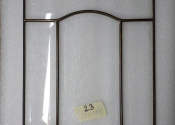 nr23 Witraż frontu starego zegara szafki szkło fazowane 21,5x28,5cm