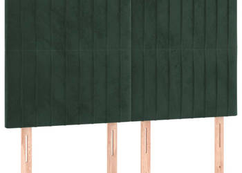 Zagłówki do łóżka 4 szt ciemnozielone 72x5x78/88 cm aksamit WM-3116621