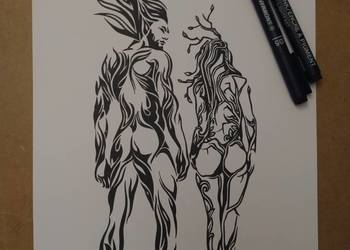 Rysunek: para - cienk - blok t. A4 250 g/m2