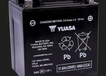 NOWY Akumulator motocyklowy YUASA YIX30L-BS AGM 31,6Ah 400A