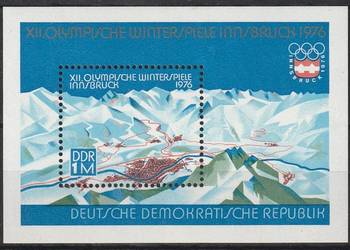 NIEMCY DDR NRD - OLIMPIADA INNSBRUCK - BLOK - CZYSTE **