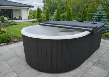 BASEN WOLNOSTOJĄCY OGRODOWY 420 Z FILTRACJĄ I ZABUDOWĄ Z DESKI KOMPOZYTOWEJ