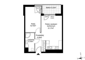 Oferta sprzedaży mieszkania 44.5m2 2-pokojowe Gdynia Parkowa