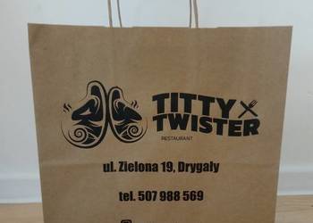 Torba papierowa EKO 30/14/26 szara z uchwytem na sztuki