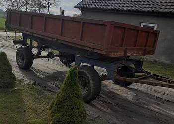 Przyczepa wywrotka d47 3 strony na małym kole D 35 lewo praw