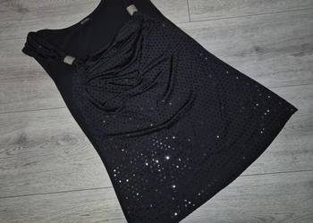 Bluzka damska czarna błyszcząca rozm 38/M