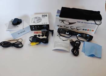 Zestaw Szpiegowski 2x Ukryte Mini Kamery + Okulary