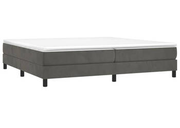 Rama łóżka bez materaca ciemnoszara aksamitna 200x200 cm WM-3120791