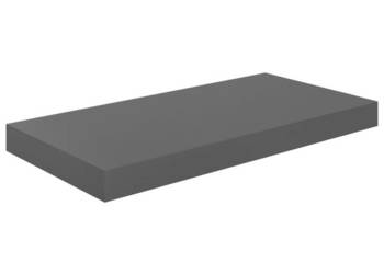 Półka ścienna wysoki połysk szara 50x23x38 cm MDF WM-323787