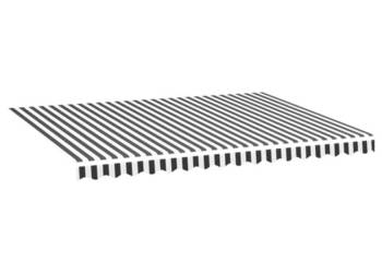 vidaXL Zapasowa tkanina na markizę, antracytowo-biała, 4x3 m（SKU:311987）