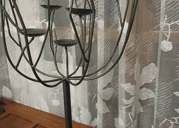Duży,metalowy kandelabr w stylu vintage