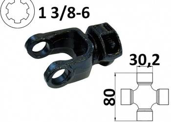 Widłak ciągnikowy 1 3/8-6, na krzyżak 30,2x80mm, 00817 85030