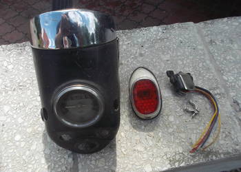 komar export lampa przednia, tylna, przełącznik