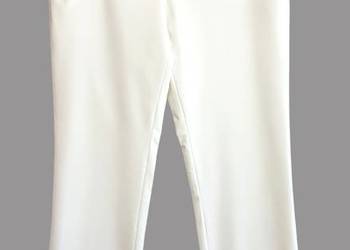 Damskie proste eleganckie białe spodnie materiałowe Ba&sh 38/M