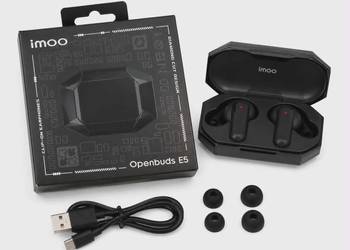 Słuchawki bezprzewodowe Bluetooth imoo Openbuds E5 | etui ładujące | lekkie