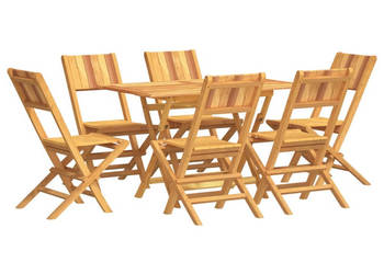 7-cz. zestaw mebli ogrodowych lite drewno tekowe WM-3155008