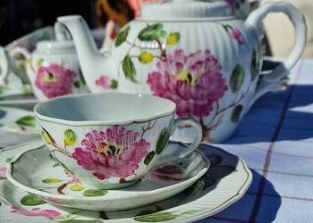 Porcelanowy serwis do herbaty August Wernecke, Hybiskus