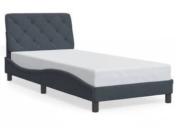 Rama łóżka bez materaca ciemnoszare aksamitna 90x190 cm WM-3207894