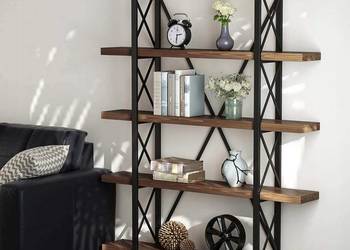 Regał NA WYMIAR stal loft industrialny na książki mal. PROSZKOWO