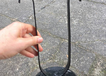 Świecznik metalowy z PRL do renowacji na 2 świece kulki lub walce