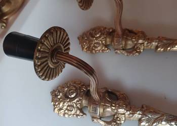 Piękne, masywne, mosiężne kinkiety.